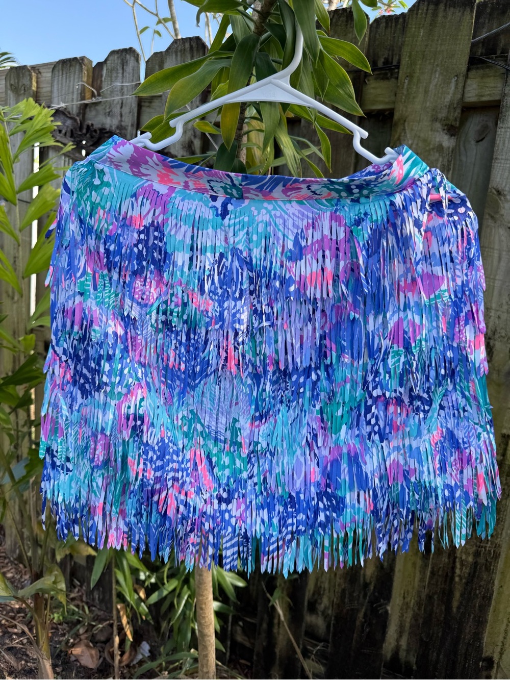 Pleated Floral Blue Multicolor Women's Skirt size 2 EEUC like new